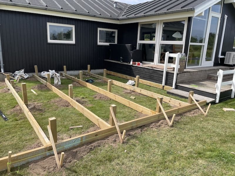 der graves og støbes fundament